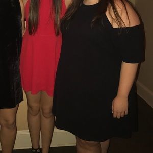 ASOS Cold Shoulder Black Dress